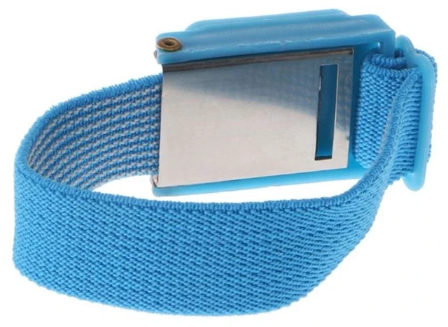 Alt view image 9 of 10 - Blue Anti Static Wrist Strap Cordless Bracelet Wireless Adjustable Electrostatic ESD Discharge Cable Wristband