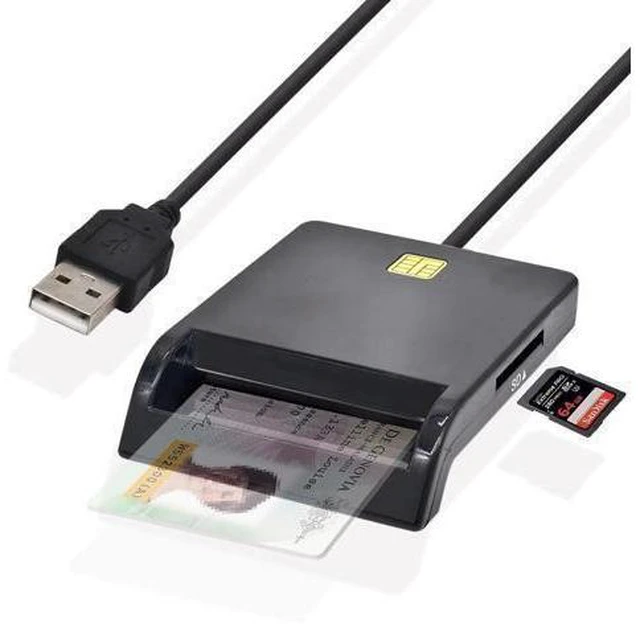 Alt view image 6 of 10 - X02 USB SIM Smart Card Reader For Bank Card IC/ID EMV SD TF MMC Cardreaders USB-CCID ISO 7816 for Windows 7 8 10 Linux OS