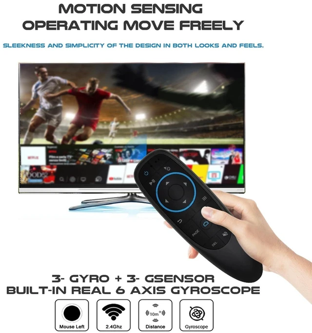 Alt view image 9 of 12 - G10BTS Air Mouse Bluetooth 5.0 IR Learning Gyroscope Wireless Remote Control for Android TV Box X96