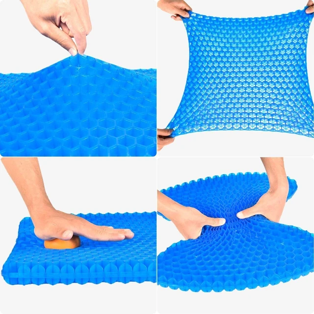 Alt view image 10 of 14 - Gel Seat Cushion Cooling seat Cushion (Super Large & Thick) Breathable Honeycomb Design Absorbs Pressure Points Seat Cushion Gel Cushion for Office Chair Home Car seat Cushion for Wheelchair