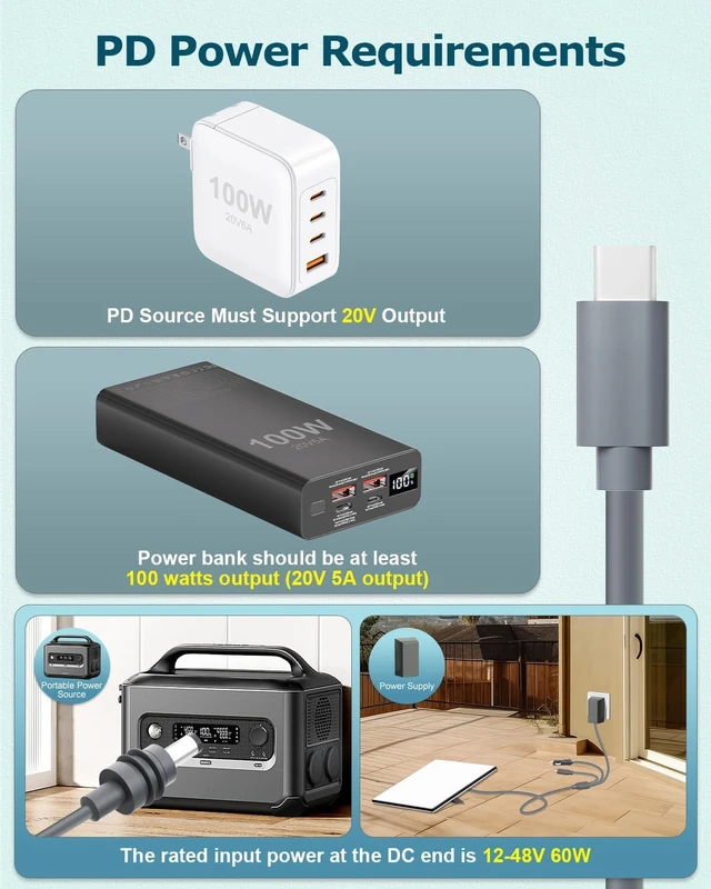 Alt view image 11 of 12 - Starlink Mini 3 in 1 DC Power Cable 10FT/3M, Starlink Mini 12V-24V Car Cigarette Lighter Charger Adapter USB C to DC Power Cord for Star Link mini Accessories PD100W 5.5 * 2.1mm 18AWG Waterproof