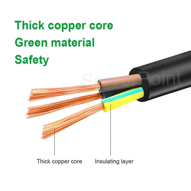 Alt view image 4 of 4 - For Mining BTC ETH Power Supply 2M Power Cord Plug Cable Top Quality Professional Cable