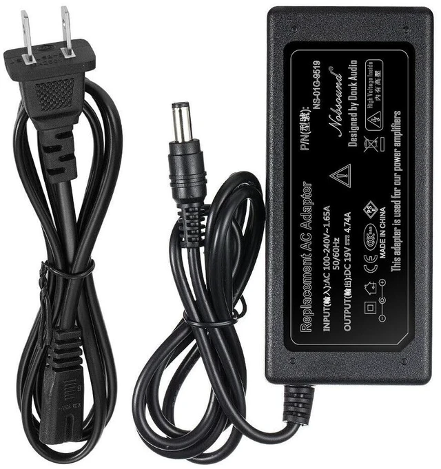 Alt view image 8 of 14 - DC 19V 4.74A 90W Power Supply Power Adapter Charger Universal 100-240V 50/60Hz AC Input for Amplifier Laptop DAC