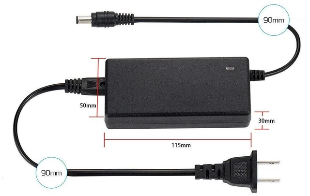 Alt view image 12 of 14 - DC 19V 4.74A 90W Power Supply Power Adapter Charger Universal 100-240V 50/60Hz AC Input for Amplifier Laptop DAC