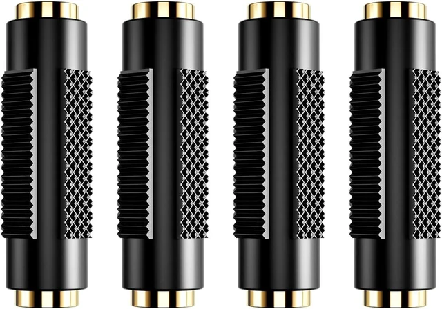 Alt view image 8 of 14 - 3.5 mm Female to Female Adapter 3.5mm Stereo Jack to 3.5mm Stereo Jack Adapter Connectors Stereo Coupler Female to Female Gold Plated -4pack