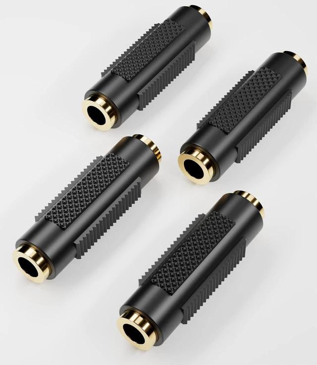 Alt view image 9 of 14 - 3.5 mm Female to Female Adapter 3.5mm Stereo Jack to 3.5mm Stereo Jack Adapter Connectors Stereo Coupler Female to Female Gold Plated -4pack