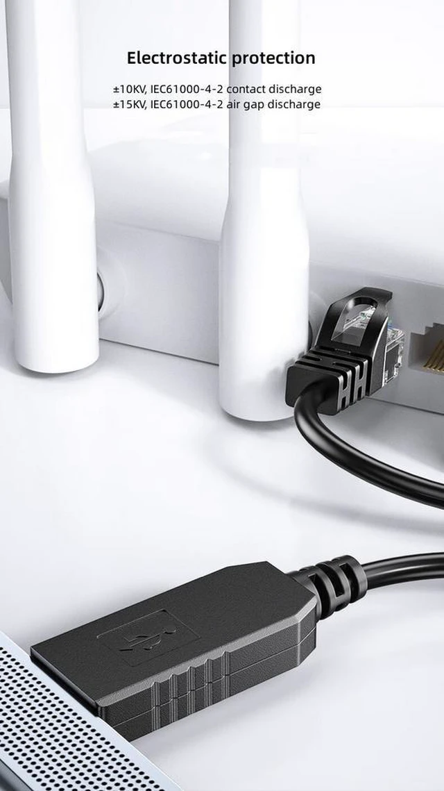 Alt view image 13 of 14 - DTECH IOT5077(GR) USB to RJ45 RS485 Serial Cable - 1M PLC Programming Cable with 3Mbps Speed & 10KV ESD Protection