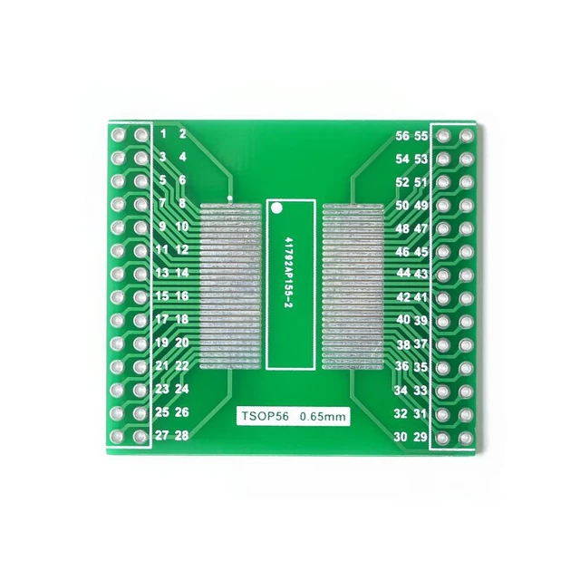 Alt view image 3 of 4 - TSOP56 TSOP48 to DIP56 Adapter PCB Board for AM29 series IC 0.5mm 0.65mm pitch transfer board