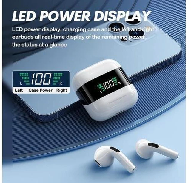 Alt view image 11 of 14 - True Wireless Earbuds In-Ear Headphones with Case, LED Power Display Bluetooth Earbuds Waterproof Ear Phones for Running Sports Working-out Gym Ear Buds Wireless Bluetooth Earbuds for iPhone Android