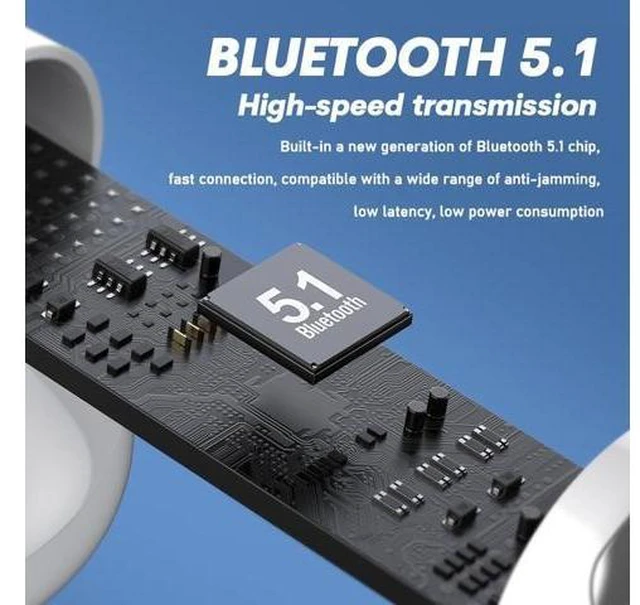 Alt view image 13 of 14 - True Wireless Earbuds In-Ear Headphones with Case, LED Power Display Bluetooth Earbuds Waterproof Ear Phones for Running Sports Working-out Gym Ear Buds Wireless Bluetooth Earbuds for iPhone Android