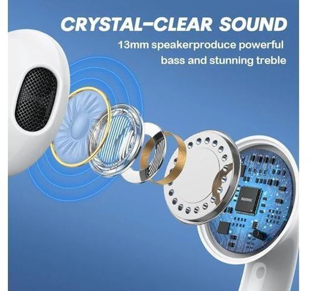 Alt view image 10 of 14 - True Wireless Earbuds In-Ear Headphones with Case, LED Power Display Bluetooth Earbuds Waterproof Ear Phones for Running Sports Working-out Gym Ear Buds Wireless Bluetooth Earbuds for iPhone Android