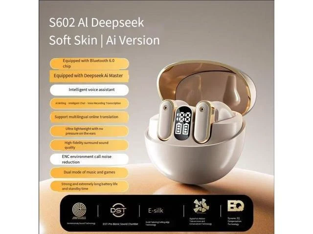 Alt view image 8 of 8 - The 2025 new AI simultaneous interpretation Deepseek true wireless Bluetooth headphones with high sound quality are compatible with in-ear s602 models
