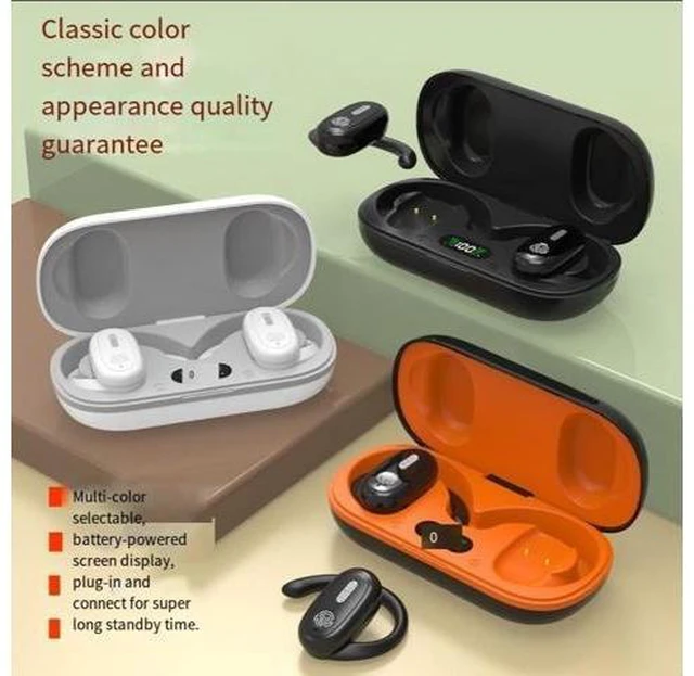 Alt view image 7 of 8 - Private mold rotatable over-ear Bluetooth headphones, new soft rubber electronic display, ultra-long battery life, seamless delay, Bluetooth 5.3