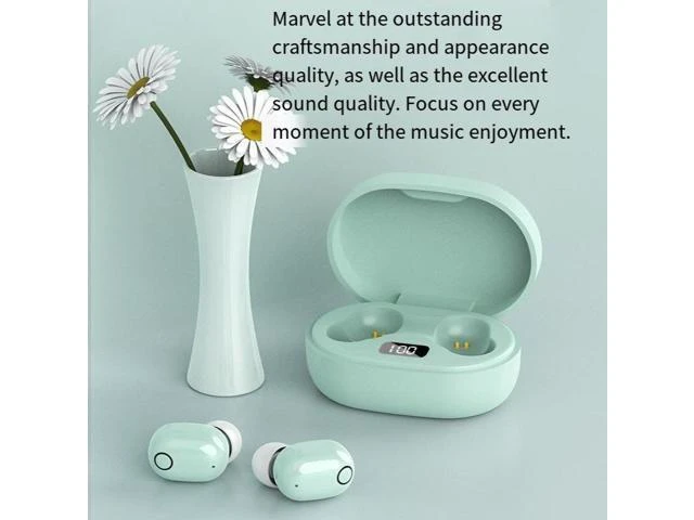 Alt view image 8 of 10 - The wireless in-ear E6S Bluetooth headphones are cute, noise-cancelling, sports, high-quality sound, long-lasting and suitable for smartphones