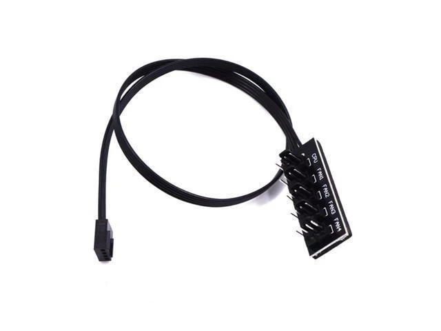 Alt view image 6 of 10 - 40cm 1 to 5 4-pins Molex TX4 PWM CPU Cooler Case Chasis Cooling Fan Power Cable Hub Splitter Adapter PWM 4Pin Fan Hub Controller