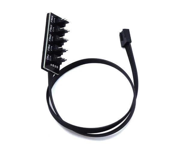 Alt view image 10 of 10 - 40cm 1 to 5 4-pins Molex TX4 PWM CPU Cooler Case Chasis Cooling Fan Power Cable Hub Splitter Adapter PWM 4Pin Fan Hub Controller