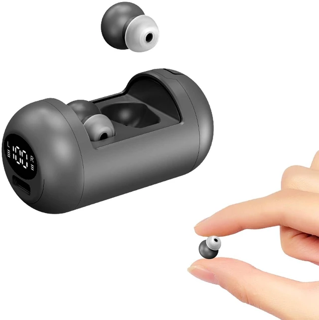 Alt view image 6 of 10 - Invisible Mini Small Tiny Earbuds Wireless Bluetooth ENC Noise Cancelling In Ear Buds Discreet Headphones Hidden Low-Profile Earphones for Small Ear Canals Men Women Sleep Audiobooks Work Sports