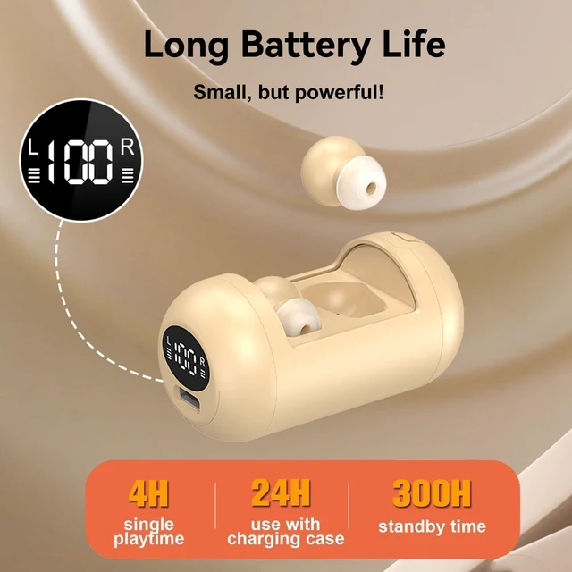 Alt view image 10 of 10 - Invisible Mini Small Tiny Earbuds Wireless Bluetooth ENC Noise Cancelling In Ear Buds Discreet Headphones Hidden Low-Profile Earphones for Small Ear Canals Men Women Sleep Audiobooks Work Sports