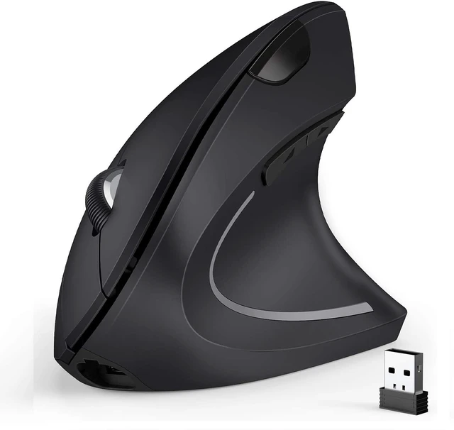 Alt view image 8 of 14 - Wireless Ergonomic Mouse Jelly Comb Rechargeable 2.4G Bluetooth Vertical Mouse Switch to 3 Devices Optical Mice with 6 Buttons 3 Adjustable DPI Levels for Laptop PC MacBook Notebook
