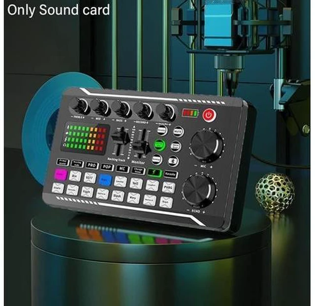 Alt view image 8 of 12 - Soundboard,Sound Effects Board,Sound Board,Sound Mixer Board,Bluetooth-Compatible Sound Card with Multiple Sound Effects & LED Light,Sound Board for Phone,Computer,Live Streaming Equipment