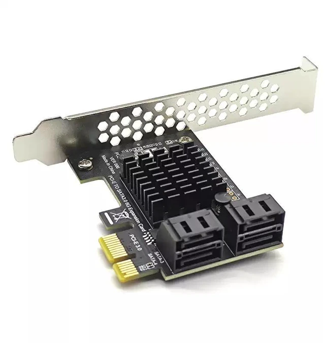 Alt view image 6 of 12 - PCIe 3.0 to 4/8 Port SATA 3.0 Adapter 6Gbps, ASM1064 Controller, for SSD Hard Drive