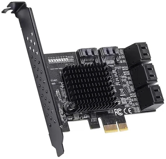 Alt view image 10 of 12 - PCIe 3.0 to 4/8 Port SATA 3.0 Adapter 6Gbps, ASM1064 Controller, for SSD Hard Drive