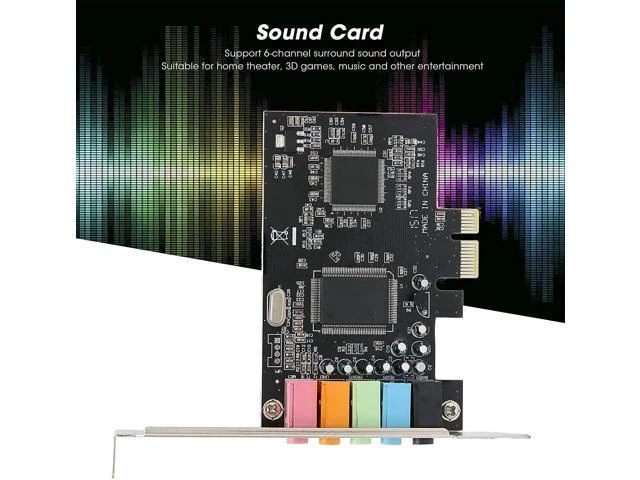 Alt view image 11 of 14 - PCIe Sound Card, Sound Card 6 Channels Stereo Desktop Audio Signal Conversion Hardware with Driver CD for Windows 7/Vista/XP 32/64bit