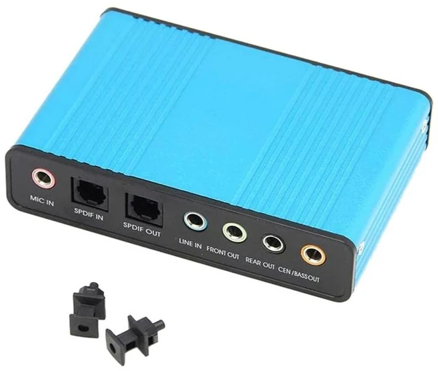 Alt view image 6 of 10 - USB 5.1 o Sound Card Optical Fiber Laptop PC Sound Card S/PDIF for HTPC Home Theatre Video Game