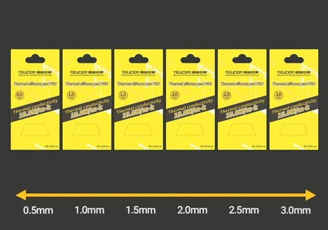 Alt view image 12 of 12 - High Performance Thermal Conductive Pad TEUCER for Notebook Graphics Card, SSD, Computer Heat Sink