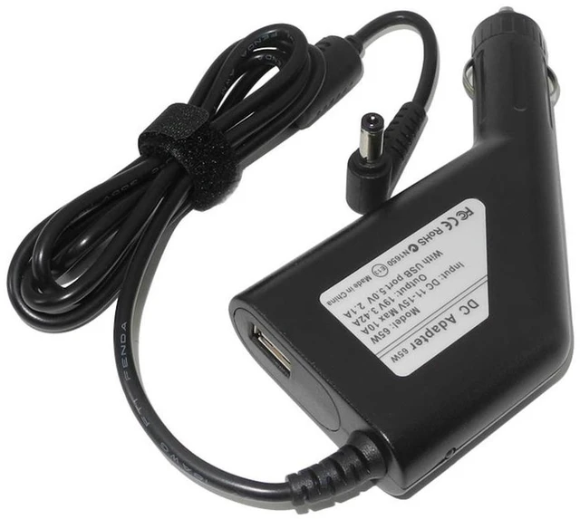 Alt view image 2 of 2 - 65W Universal Dc Power Car Adapter Charger for Toshiba Laptop 19V 3.42A 5.5*2.5mm Power Adapter