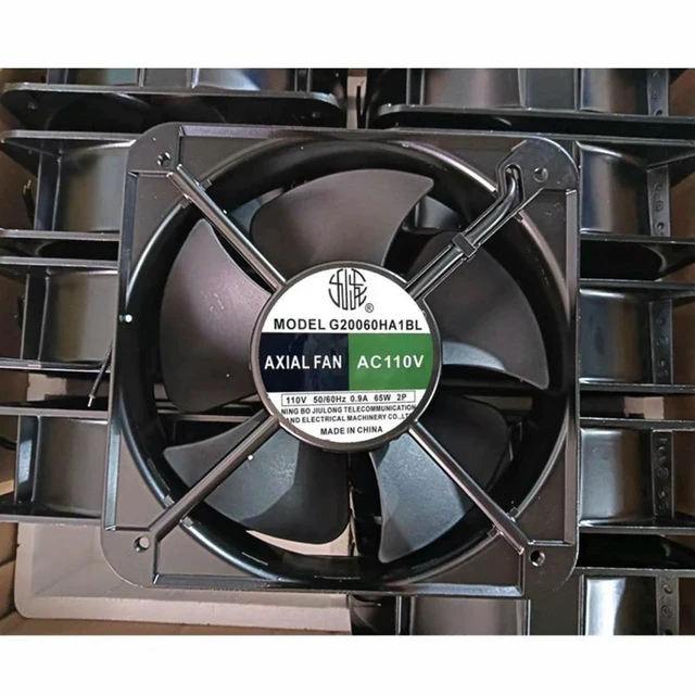 Alt view image 2 of 2 - 20060 G20060HA1BL 200*200*60MM 110V 65W 0.9A 2Wires Square Cooling Fan