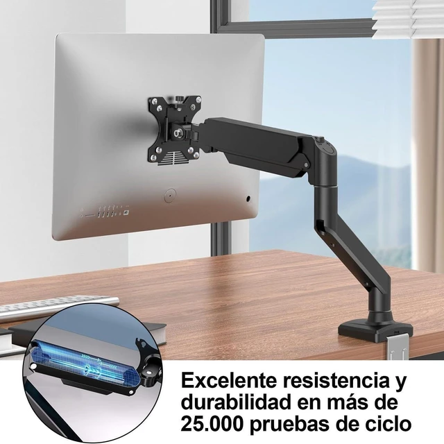 Alt view image 9 of 10 - Monitor Stand Riser Height Adjustable, Fits 17-32 Inch Screens, Supports up to 10kg / 22lbs - black