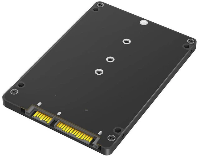 Alt view image 5 of 11 - SATA protocol M.2 hard drive NGFF B KEY solid-state SSD adapter for 2.5-inch SATA 3 conversion card with casing
