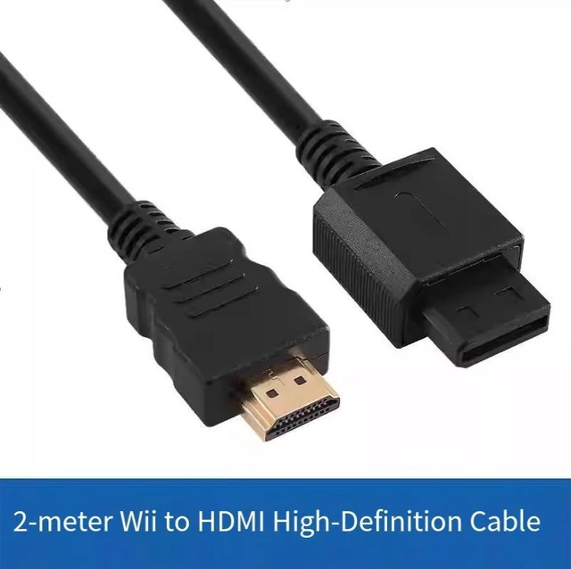 Alt view image 11 of 14 - ENFAIN Wii to HDMI HD Cable 2M Video Converter Cable for Nintendo Wii, PVC Jacket, Bare Copper Core
