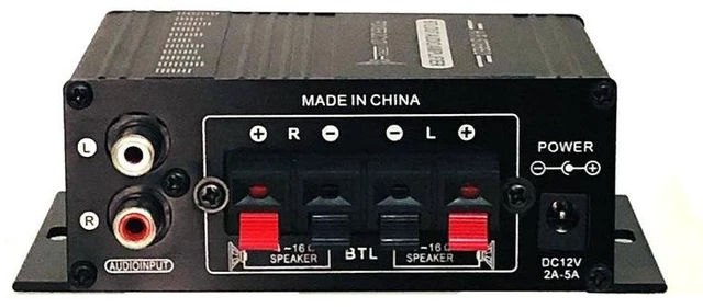 Alt view image 8 of 12 - AK-170 12V Mini Digital Amplifier Compact Stereo Amp, Hi-Fi Sound, for Car & Home Audio