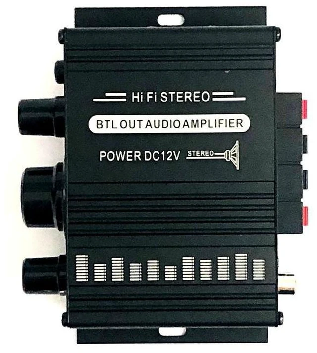 Alt view image 9 of 12 - AK-170 12V Mini Digital Amplifier Compact Stereo Amp, Hi-Fi Sound, for Car & Home Audio