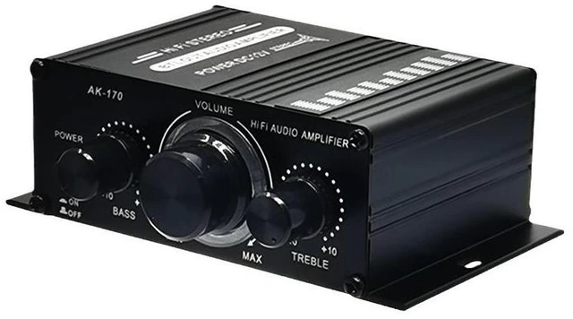 Alt view image 10 of 12 - AK-170 12V Mini Digital Amplifier Compact Stereo Amp, Hi-Fi Sound, for Car & Home Audio