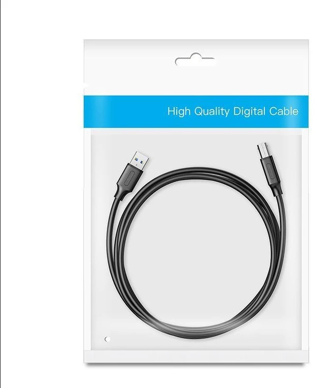 Alt view image 6 of 8 - usb2.0 printer data cable, pure copper 4-core with shielding, enhanced power supply transmission, 2 amperes, square port printing cable, 3 meters