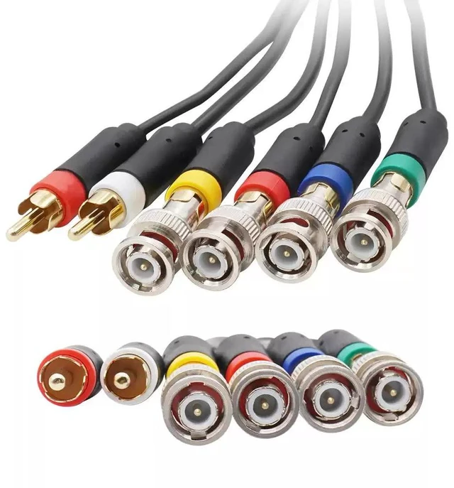 Alt view image 8 of 13 - ENFAIN NGC/N64/SFC/SNES RGBS Color Monitor Cable - Red Green Blue RGB + Sync Video Audio Cable with Q9 Connector