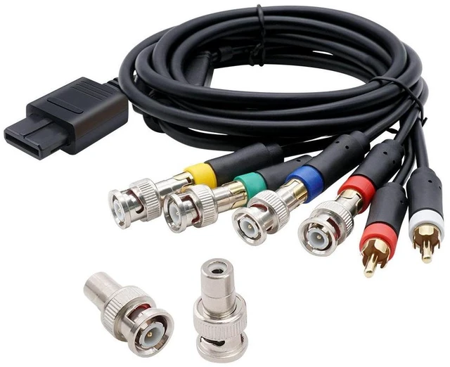 Alt view image 12 of 13 - ENFAIN NGC/N64/SFC/SNES RGBS Color Monitor Cable - Red Green Blue RGB + Sync Video Audio Cable with Q9 Connector