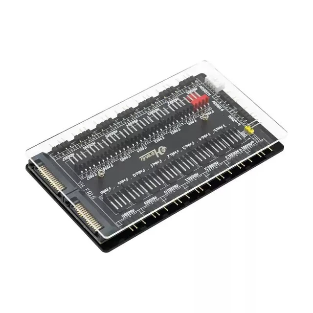 Alt view image 8 of 10 - 16-Port ARGB Hub 5V 3-Pin, PWM Fan Hub, Motherboard Sync, AURA RGB, for PC Case
