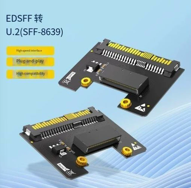 Alt view image 14 of 16 - EDSFF E1.S to U.2 SFF-8639 Adapter Convert E1.S SSD to U.2 Interface, PCIe Gen5 Ready, for Enterprise Data Center & Server Storage Expansion