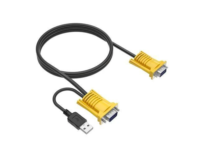 Alt view image 8 of 14 - VGA KVM Cable 10ft, Yinker USB VGA 2in1 KVM Cable for VGA KVM Switch (1pack, 3m)