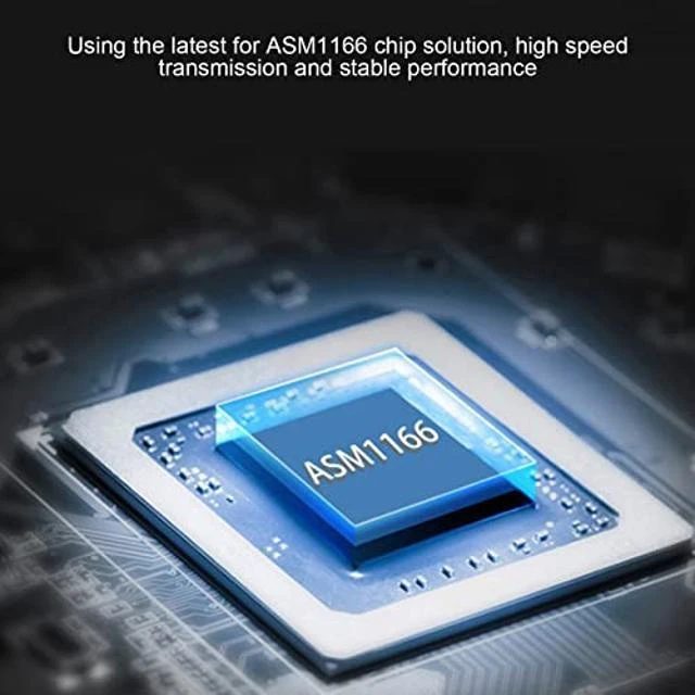 Alt view image 9 of 10 - M.2 to SATA3.0 Expansion Card, 6Gbps High Speed Riser Card with ASM1166 Chip, Aluminum Alloy Heat Sink, Plug and Play, Smart Indicator