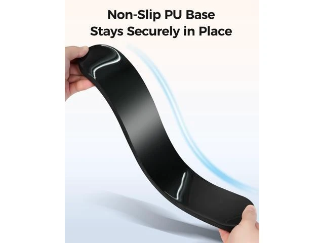 Alt view image 12 of 14 - Wrist Rest Set for Keyboard and Mouse, Ergonomic Wrist Support with Memory Foam, Silky Lycra Cover, Non-Slip Base, Helps Ease Wrist Pressure and Fatigue During Long Typing and Gaming Sessions (Black)