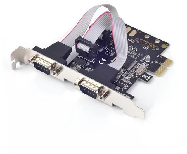 Alt view image 2 of 2 - PCIE 2 Port RS232 RS-232 Serial Port COM to PCI-E PCI Express Card Adapter Converter 2-port Serial Mcs 9922 win10