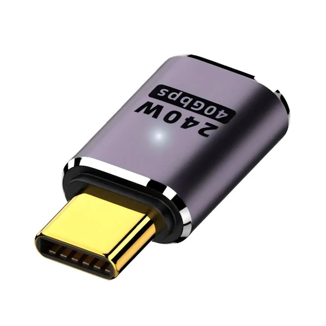 Alt view image 6 of 10 - USB4 Type-C Adapter 40Gbps 240W Straight Male to Female 8K Video Converter, PD Fast Charging Extension for Laptop/Phone