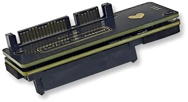 Alt view image 2 of 2 - SATA to SAS HDD Adapter Card 6Gbps SATA 3.0 22Pin to SAS 29Pin Expansion Card for SAS 2.5/3.5 Inch Hard Disk SSD A-AB01