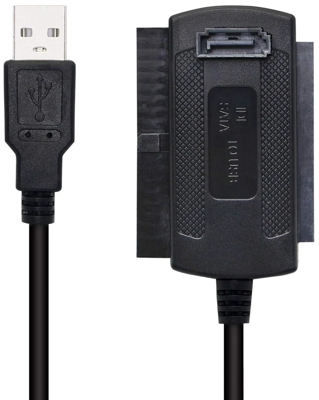 Alt view image 9 of 14 - USB to SATA IDE Converter Cable Adapter USB 2.0 to 2.5/3.5/5.25in IDE and SATA Adapter Cable (1.8FT/Black)