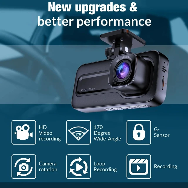Alt view image 9 of 10 - 3-Lens 1080P Dash Cam Front, Rear & Cabin Full HD Video Recorder, Car DVR